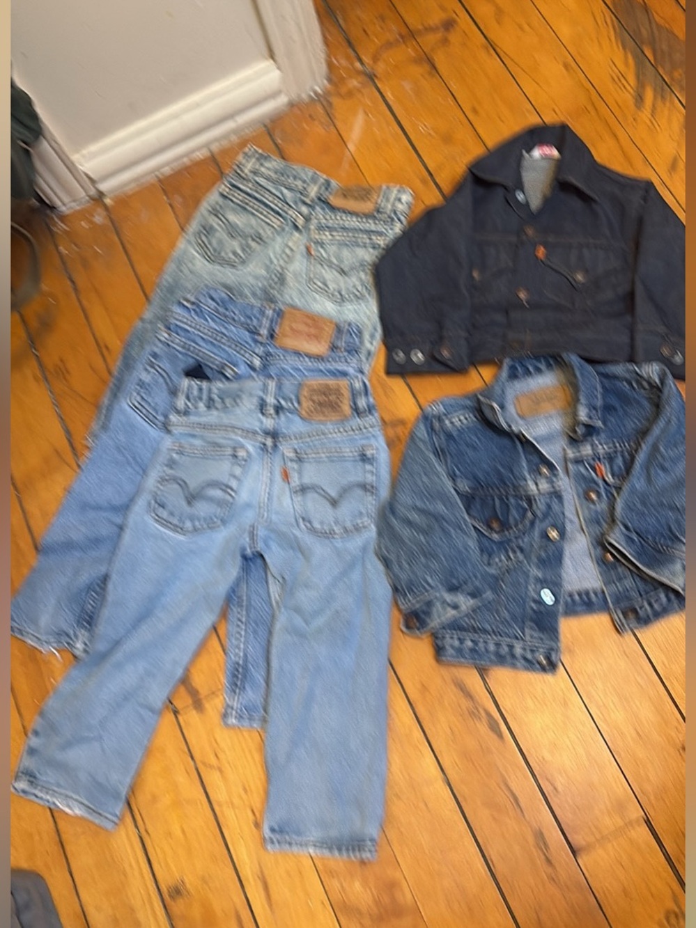 Bundle of 5! Vintage 80s levi’s Kids Blue Denim Jackets & Jeans